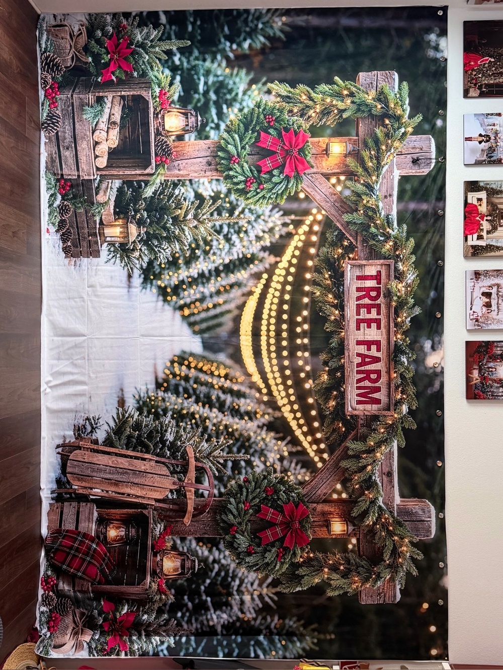 Christmas Tree Farm Holiday backdrop 8’x13’